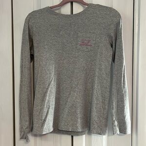 grey and pink vineyard vines vintage whale long sleeve size xs